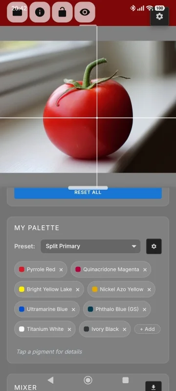 藝術家顏料混合器螢幕截圖