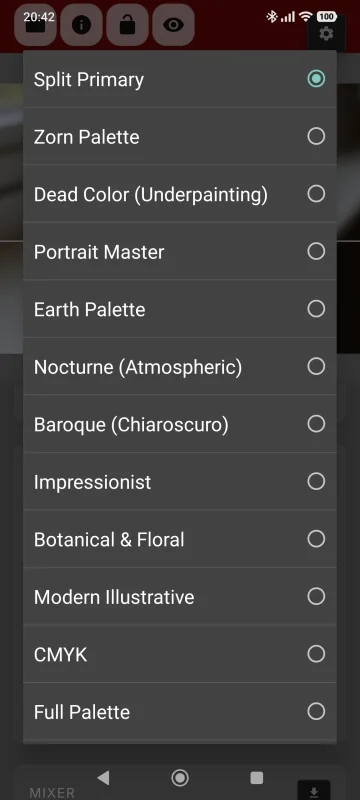 藝術家顏料混合器螢幕截圖