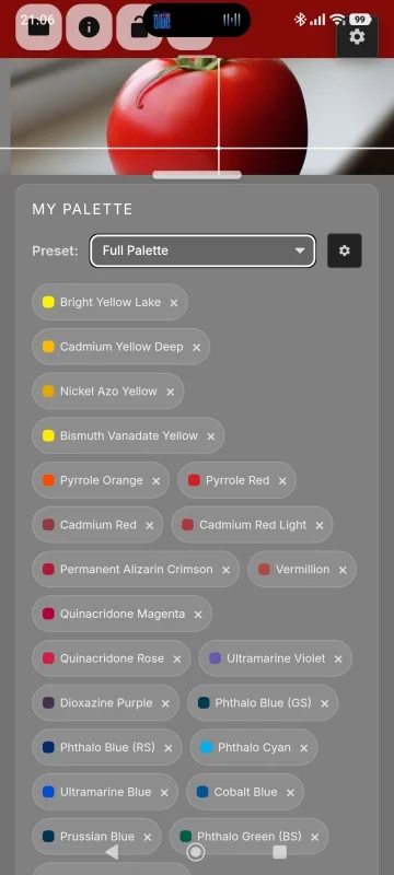 藝術家顏料混合器螢幕截圖
