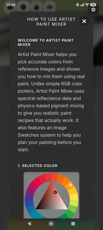 藝術家顏料混合器螢幕截圖